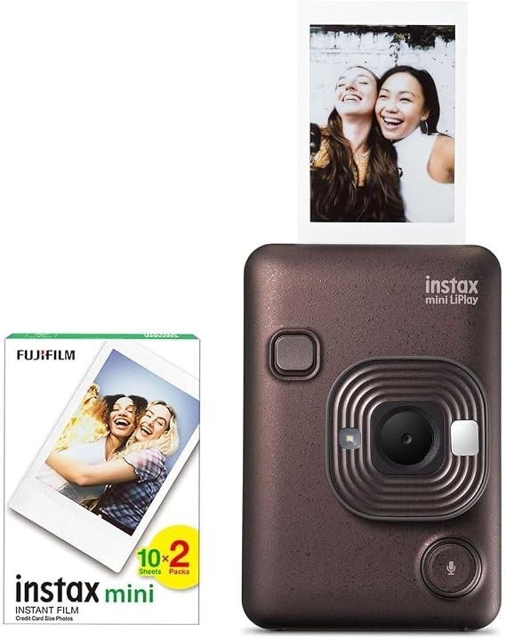 Fujifilm Instax Mini Liplay Hybrid Deep Bronze Fotoğraf Makinesi 20'Li Film