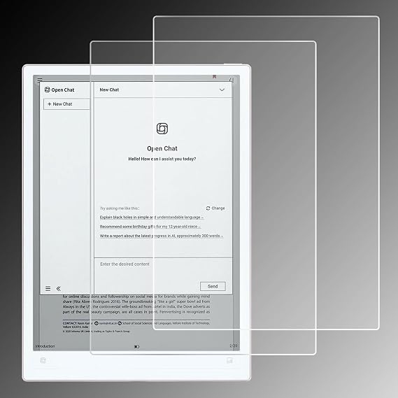 Anti-Glare Screen Protector for 10.65" iflytek AINOTE 2 Tablet (2025 Released) Anti Fingerprint, Scratch Resistant, Paper Feel Nano Matte PET Soft Film, 2-Pack (Matte)