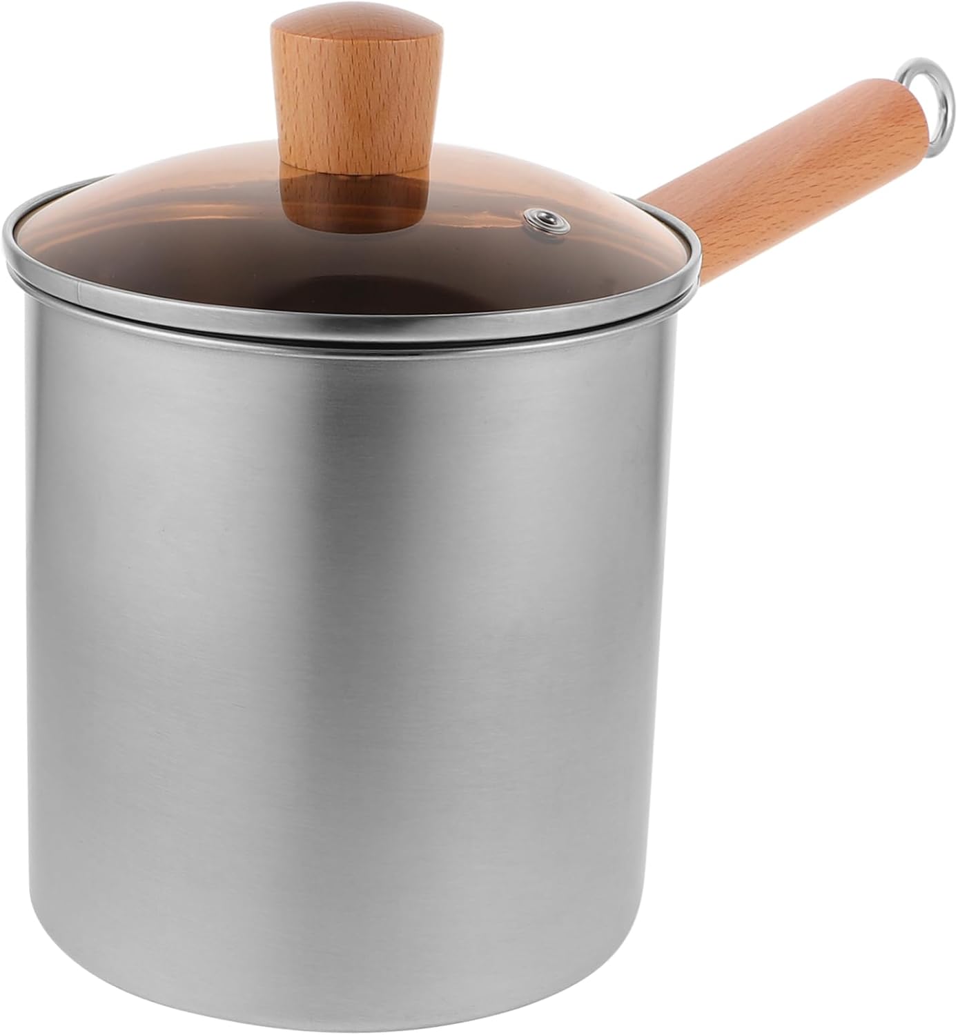 Cabilock Small Fryer Deep Pot Deep Fryer Oil Stainless Steel Easy Cleaning Multi-functional