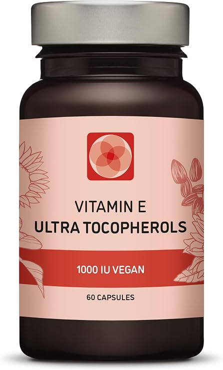 Vitamin E 1000 IU Ultra Tocopherol 450mg Vitamin E Vegan All 4 Tocopherols - Alpha Tocopherol + Beta Tocopherol + Gamma Tocopherol + Delta Tocopherol Unique d Alpha (180)