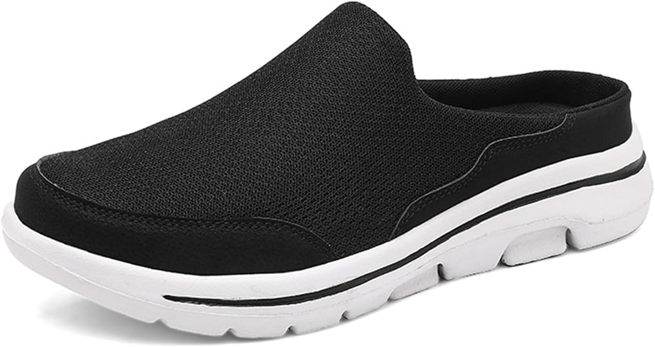 Kubbon Slip On Mules & Clogs for Womens Mens Breathable Mesh Walking Mules Sneakers Backless Hiking Shoes for Traveling Closed Toe Slippers