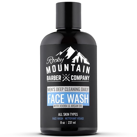 Rocky Mountain Barber Company Unscented Mens Daily Face Wash, 8 oz