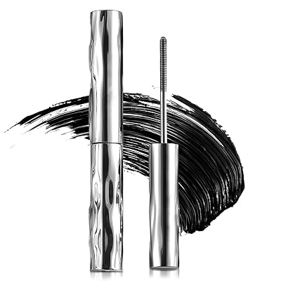 Iron Wand Mascara, Metal, 3D-Curling Metal, No Flaking, Black Water-proof Natural Length Slender Building, Long-Lasting Eyelash Iron Mascaras
