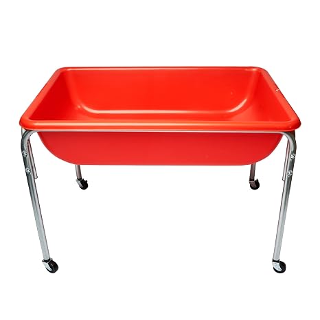 Children's Factory Medium Sensory Table 24 Height, Sandbox, Water Table for Kids, Red
