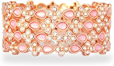 JDZ COLLECTION Indian Bangles For Women - Bollywood Bangle Designer Jewelry Flower Stylish Jewellery