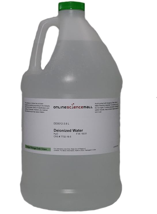 3.8L of Deionized Water - 1 Gallon of Purified Water