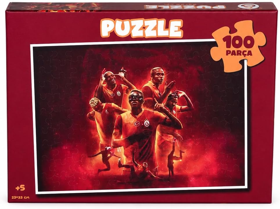 Galatasaray Lisanslı 100 Parça Puzzle - Victor Osimhen Özel Baskılı Çocuk Yapboz