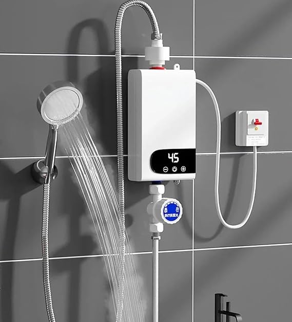 Electric Instant Hot Water Heater Shower Electric Tankless Shower Hot Water Faucet Kitchen Bathroom Instantaneous Water Heater Tap