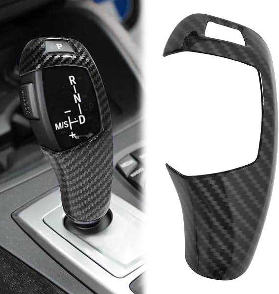 NewYall Carbon Fiber Pattern Gear Shift Knob Cover Trim