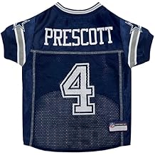Pets First NFL Team Player Jersey for Cats and Dogs, Dak Prescott, Dallas Cowboys, Large