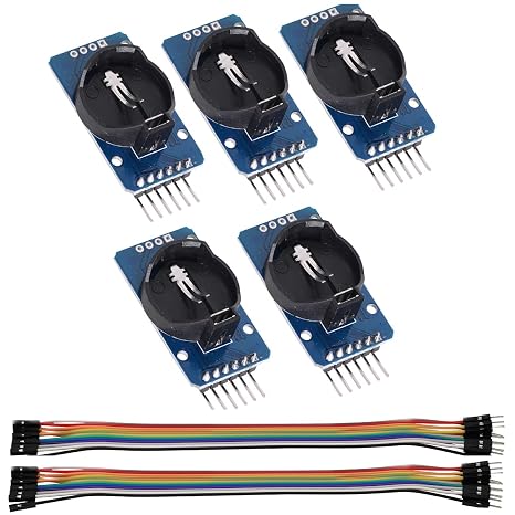 5PCS High Precision DS3231 AT24C32 IIC Real Time Clock Module Board Timer Memory Module Beats Replace DS1307 + 20P Jumper Cable