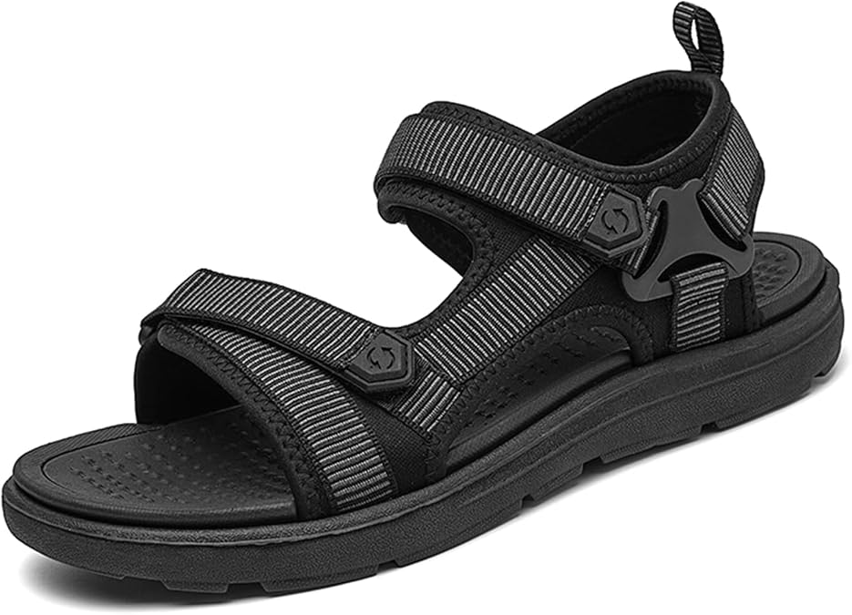 Eliogn Men's Sports Sandals Arch Support Open Toe Trail Outdoor Hiking Sandals Beach Sandals Summer Water Shoes