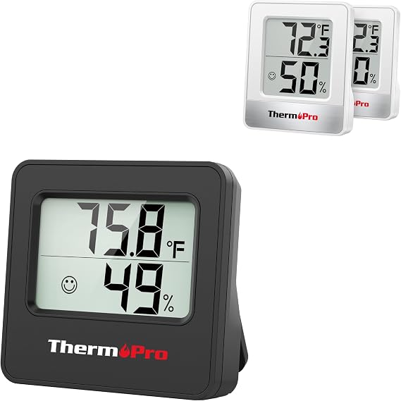 ThermoPro TP157 Hygrometer Indoor Thermometer+ThermoPro TP49 2 Pieces Digital Hygrometer Indoor Thermometer