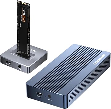 ANYOYO 10Gbps NVME SSD Reader Adapter & 40Gbps M.2 NVMe SSD Enclosure Aluminium Alloy Excellent Heat Dissipation,TBU405Pro SSD Enclosure,Compatible with USB4/3.2/3.1/3.0/2.0