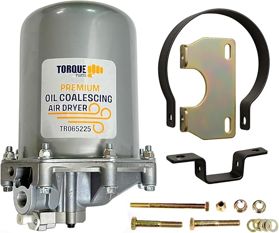 Torque AD-9 Style Air Dryer With Mounting Bracket Kit 12V For Bendix 065225