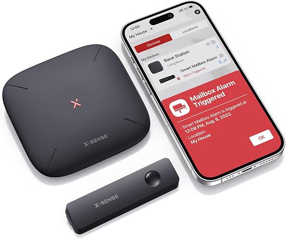 X-Sense Smart Mailbox Alarm for Delivered Mail, APP Alerts