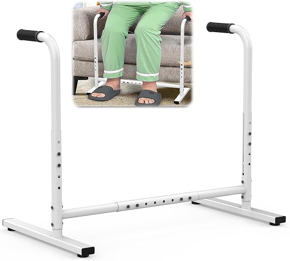 THOOUM Couch Chair Sofa Stand Assist for Seniors, Height & Width Adjustable Couch Lift Assist for Elderly Mobility Sit to Stand(300LBs Loading, Polished White)