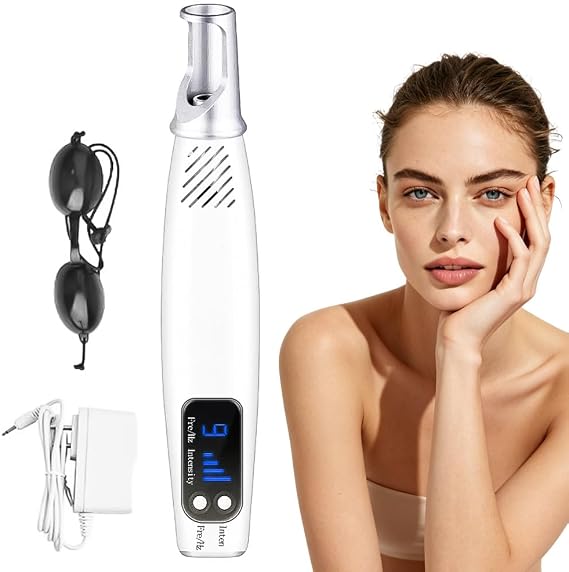 Picosecond Laser Pen, Skin Tags Remover Pen, Dot Mole Remover Skin, Smart Beauty Machine, Portable Removal Machine, for Tattoo Acne Skin Pigment Freckle Removal Dark Spot Remover (Blue Light)