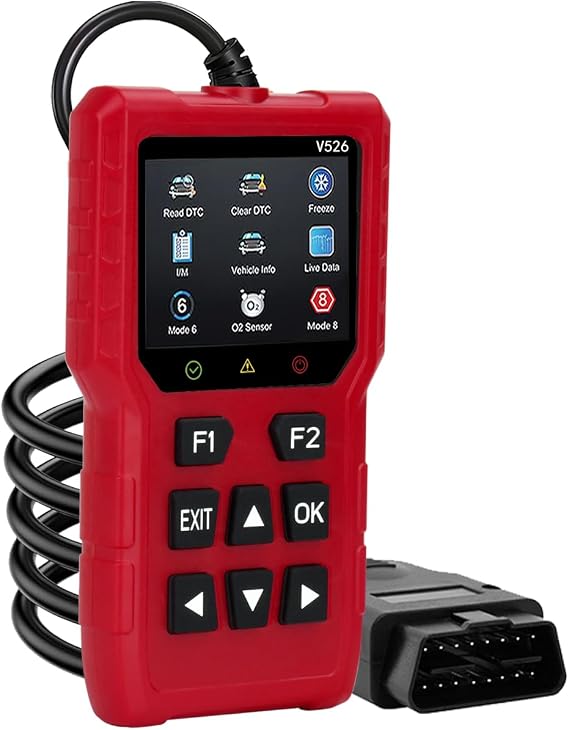 V526 OBD2 Scanner Code Reader, Engine Light Diagnostic Tool, Battery Voltage Tester, Compatible with Cars & Trucks Since 1996
