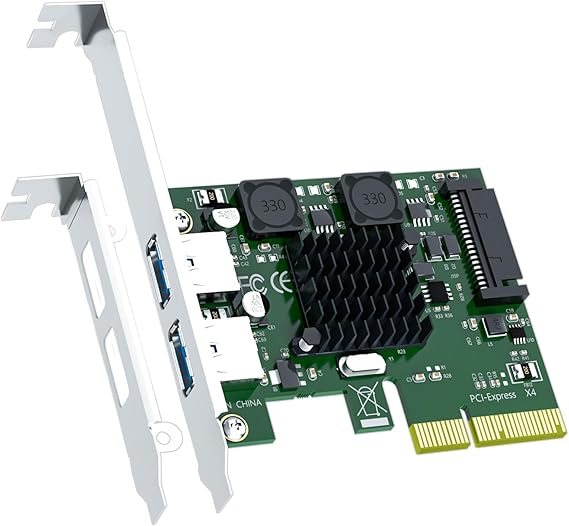GLOTRENDS U3142A 2-Port 10Gbps PCIe USB A Expansion Card(USB 3.2 Gen 2)