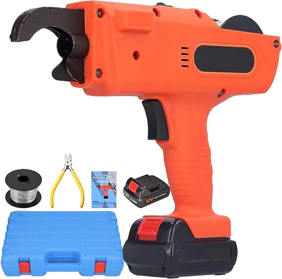 Cordless Rebar Tying Machine, Fast Knot Time, Automatic Steel Bar Binding Tool for Construction