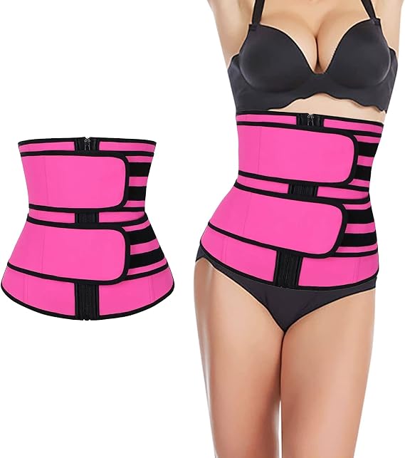 Waist Trainer for Women Men,Adjustable Body Shaper,Waist Trimmer Cincher with Dual Belly Band
