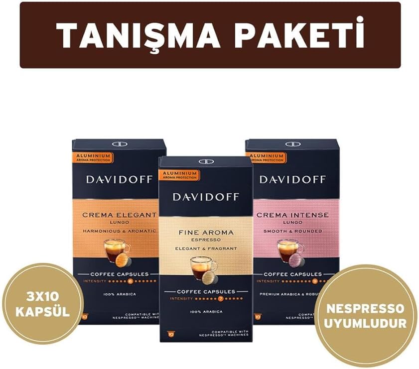 Davidoff Kapsül Kahve Tanışma Paketi 30'Lu - Nespresso Uyumlu