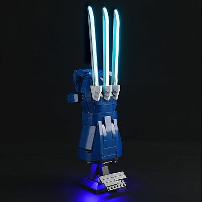 LED Light Kit for Lego Marvel Wolverines Adamantium Claws 76250 Building Set, Creative Lighting kit Compatible with Lego 76250-Light Control Version Lights Only, No Lego Set