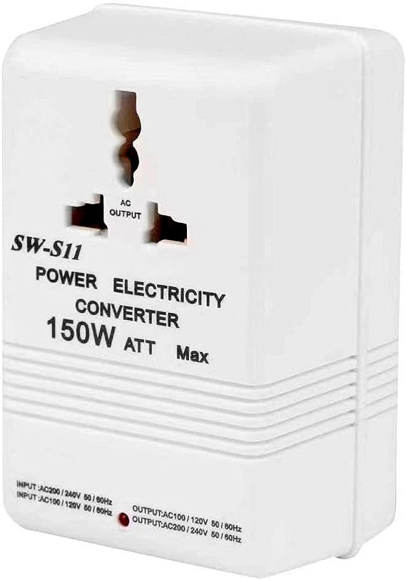 150W Voltage Converter Travel Adapter, Power Converter AC110V/120V to 220V/240V Step-Up & Down Voltage Converter Transformer