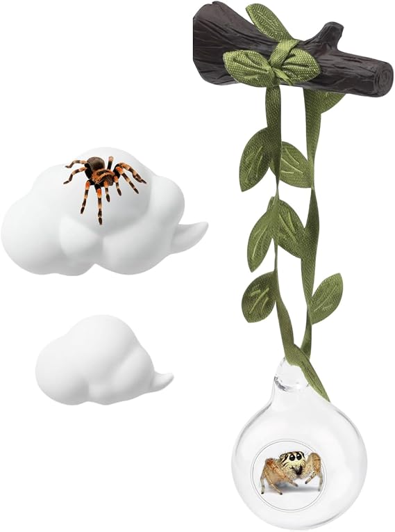 Spider Enclosure Accessories Climbing Cloud Perch | Decorative Reptile Terrarium Accessories for Small Animals Reptiles Pets Breeding Observation Home Classrooms Displays