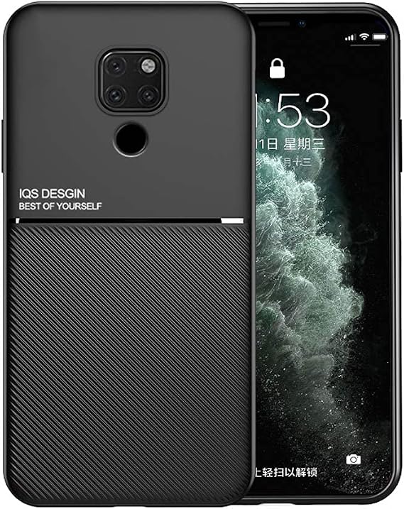 Kepuch Mowen Case Cover Bumper Built-in Metal Plate for Huawei Mate 20 X - Black