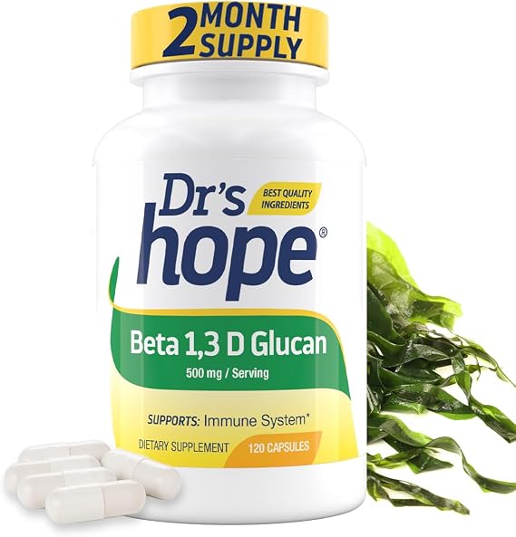 Beta Glucan 500mg | Advanced Immune Support | 2 Months Supply | Made in USA Beta Glucan Supplement | Boosts Energy & Metabolism | cGMP Certified, Non-GMO & Kosher | 30 Years of Quality