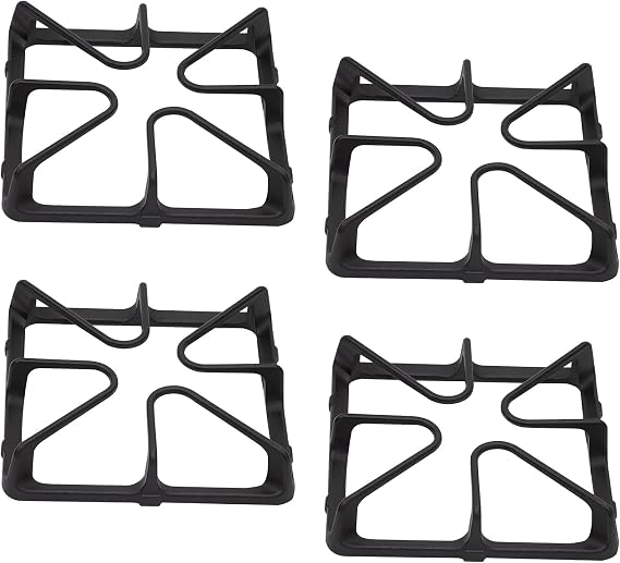 WB31K10034 Gas Stove Grates Replacement Compatible with For GE Burner Grate Stove Parts General Electric Gas Range Parts Stove Surface Top Grate Cast Iron Rack (4Pack)