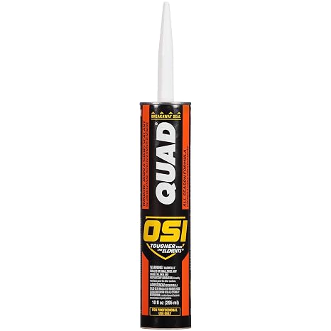 OSI Quad Window, Door and Siding Sealant Black 003, 10 fl oz, 1, Cartridge
