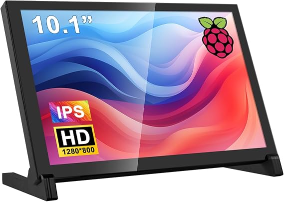 Hosyond 10.1" IPS LCD Capacitive Touchscreen Monitor HDMI Display 1280x800 for Raspberry Pi 5/4/3B+ Xbox PS4 Windows 7/8/10