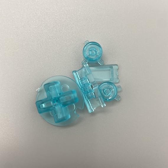 Upgraded Quality Buttons Replacement for Gameboy Color GBC,A B Buttons for GBC D Pad Buttons (Clear Blue)