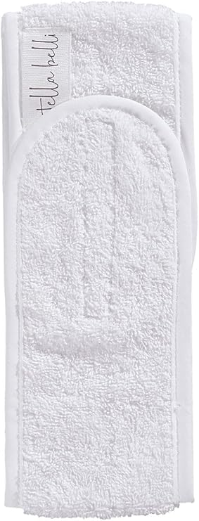 Bandana 100% Cotton Curl Towel, Velcro Tape Biyeli | Athlete Sweat, Hair Makeup Tape, Skin Care | White