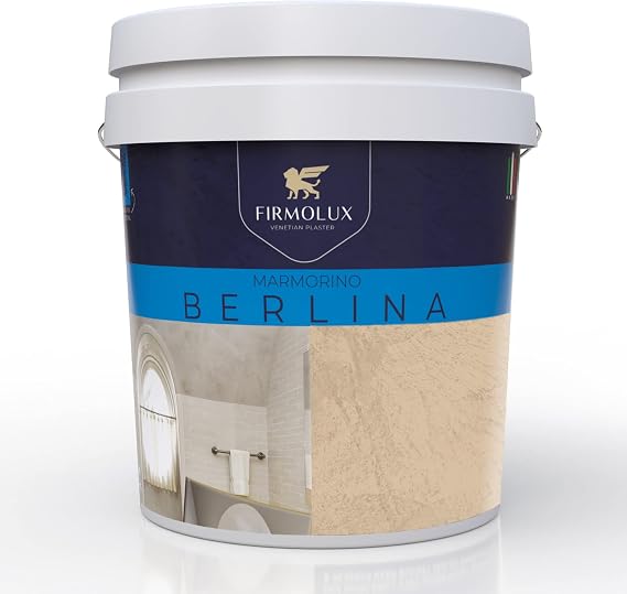 Marmorino Berlina Authentic Venetian Plaster | Smooth Plaster | Made in Italy from Lime & Marble | Earth Tones (17) | Color: BM1069 Twilight Gold