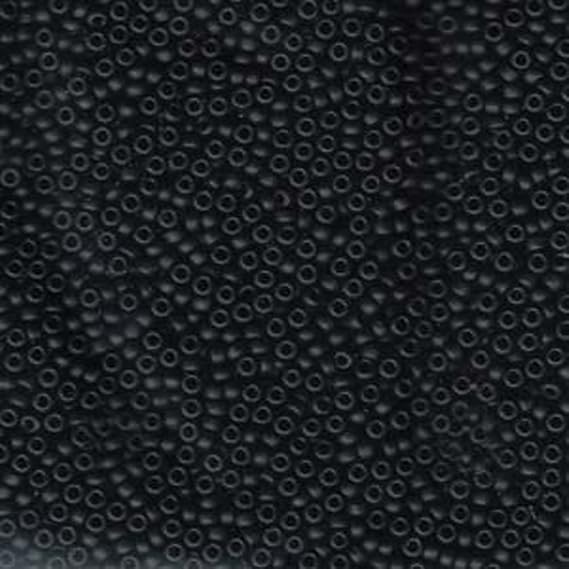 Miyuki Round Seed Beads, 11/0, Black Matte, 24g Tube, Beads for Loom Weaving, Embroidery, Stringing & Jewelry Making, Made in Japan
