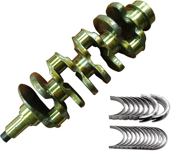 New 3044 3044C 3044CT S4S Complete Engine Crankshaft with Bearing Set Compatible with Caterpillar CAT 246B 252B 267B Skid Steer Loader