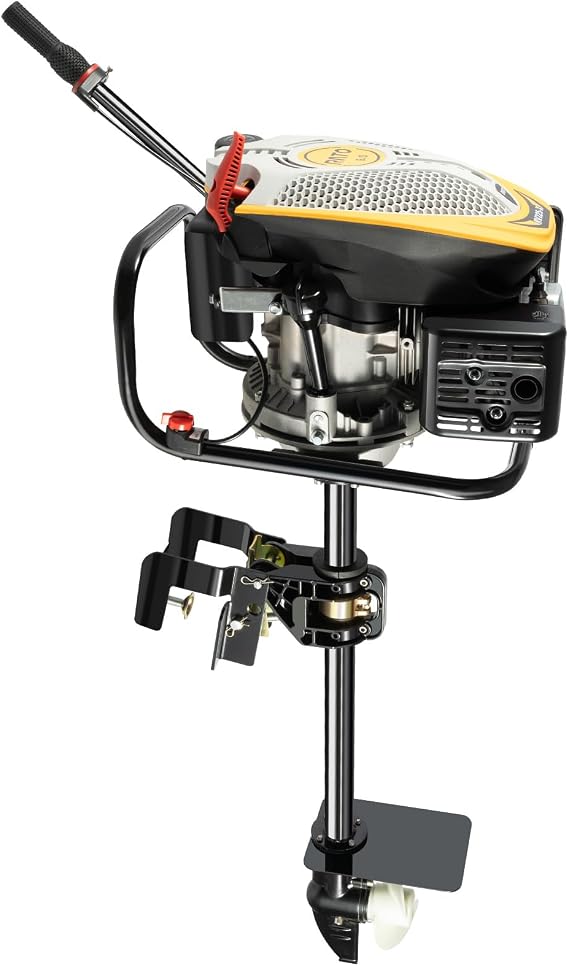 Heavy Duty 9 HP 4 Stroke Outboard Motor - Fishing Boat Engine, Air-Cooling (9HP, 225cc)