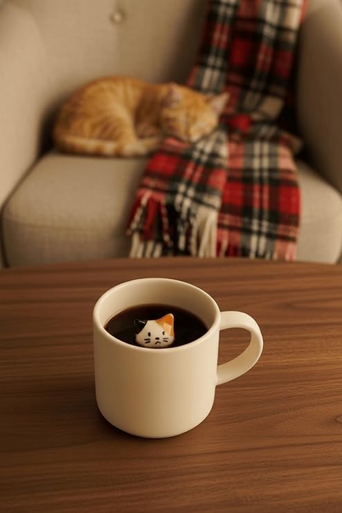 Mithra Life Kedi Figürlü 250 ml Seramik Çay Kahve Kupası MIT1270