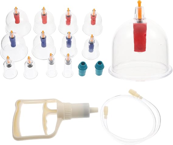 Vacuum Cupping Plastic Cupping Therapy Kit, Smooth Opening, Without Burr, Reliable Suction Massage Tool for Home Body Care and Relaxation