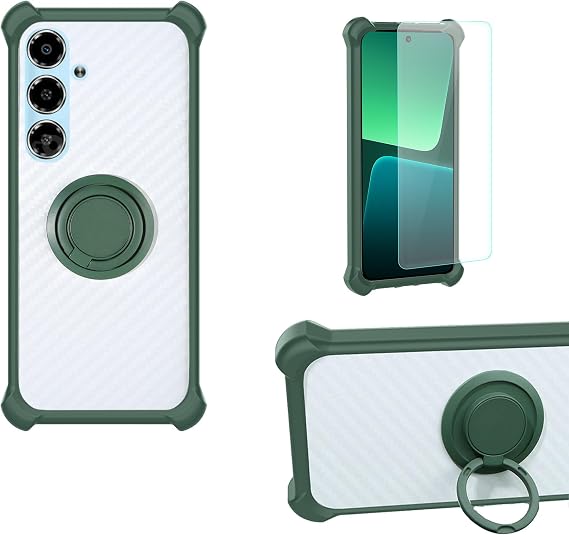 Case for Xgody V50 6.5 Case Compatible with Xgody V50 6.5 Phone Case Cover [with Tempered Glass Screen Protector][Hard PC + Soft Silicone][Ring Support] CSKB-LV