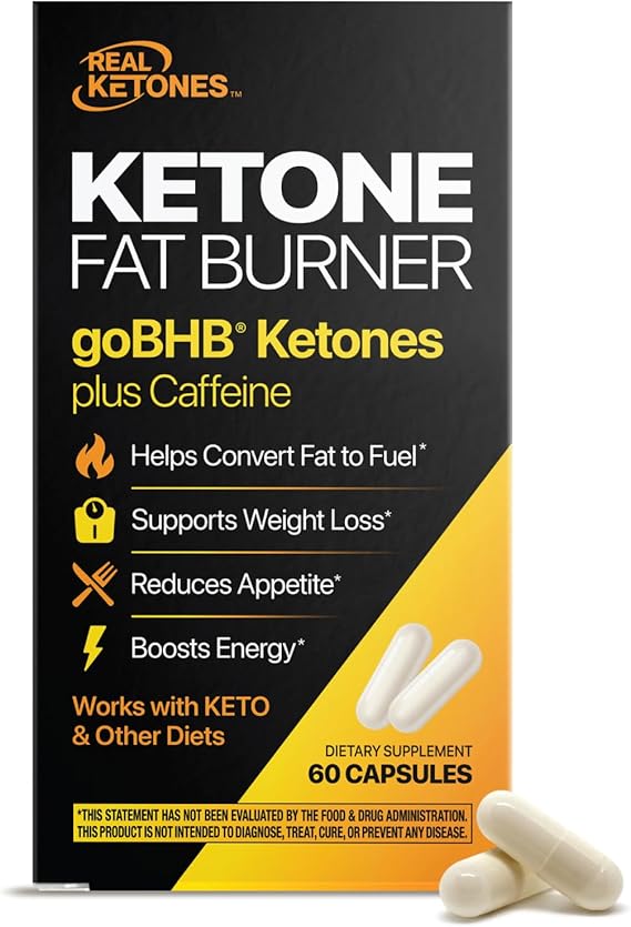 Belly Fat Burner for Men & Women - Clinically Validated goBHB Metabolism Booster and Appetite Suppressant for Weight Loss and Energy Support - 3rd Party Lab Tested Vegan & Non-GMO (60 Capsules)