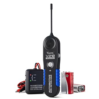 VDIAGTOOL V210 Wire Tracer Electrical Tester, Automotive Circuit Breaker Finder, Short Circuit Finder & Open Finder Circuit Tester, Cable Tracker Broken Wire Detector DC 6-42V with 7" Flexible Probe