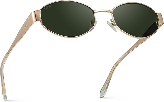 WearMe Pro Verona Women's Retro Oval Sunglasses, Trendy Small 90s Style