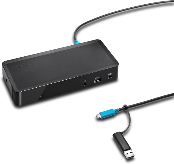 Kensington SD4700P Displaylink Docking Station Dual Display for Any MacBook M1/M2/M3/M4 or Windows; 60W Power Delivery; TAA Compliant (K38240NA)