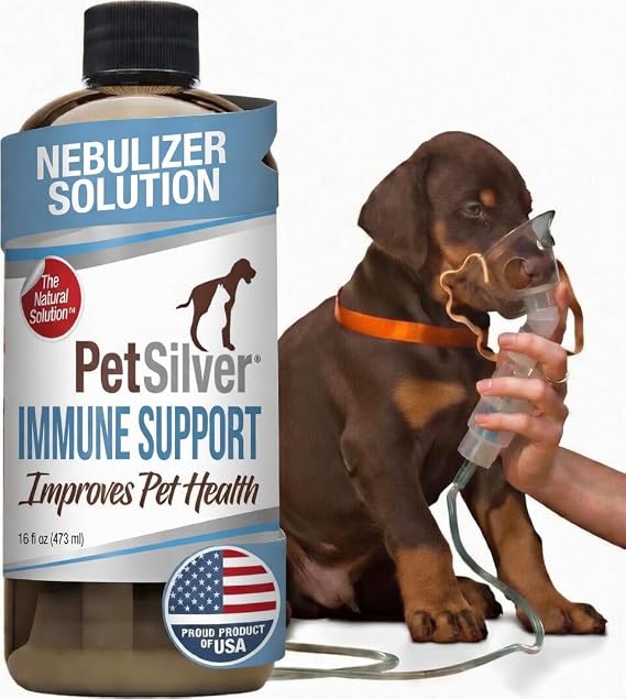 PetSilver Immune Support, Respiratory Nebulizer Solution, USA, 16 fl oz