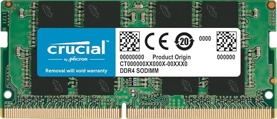 Crucial 16GB DDR4 2666 MT/s (PC4-21300) SODIMM 260-Pin Memory - CT16G4SFRA266